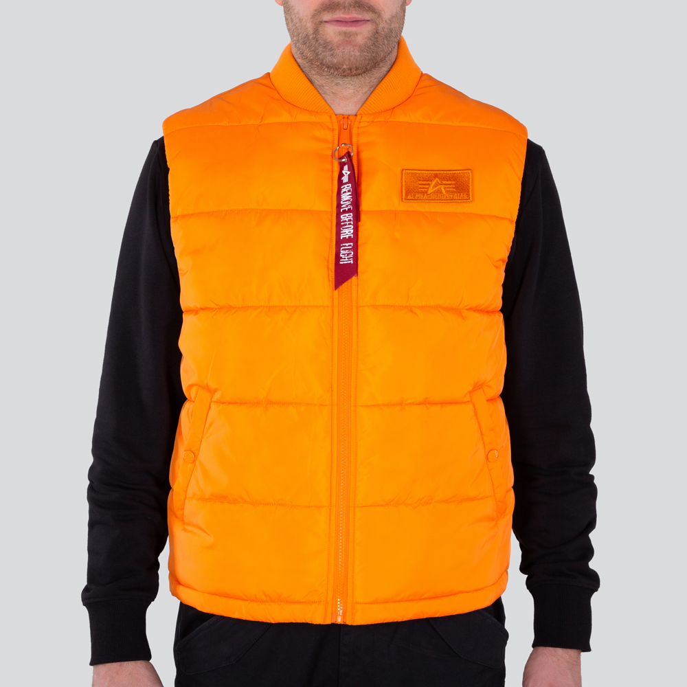 Puffer Vest LW - alpha - Industries Alpha orange mellény