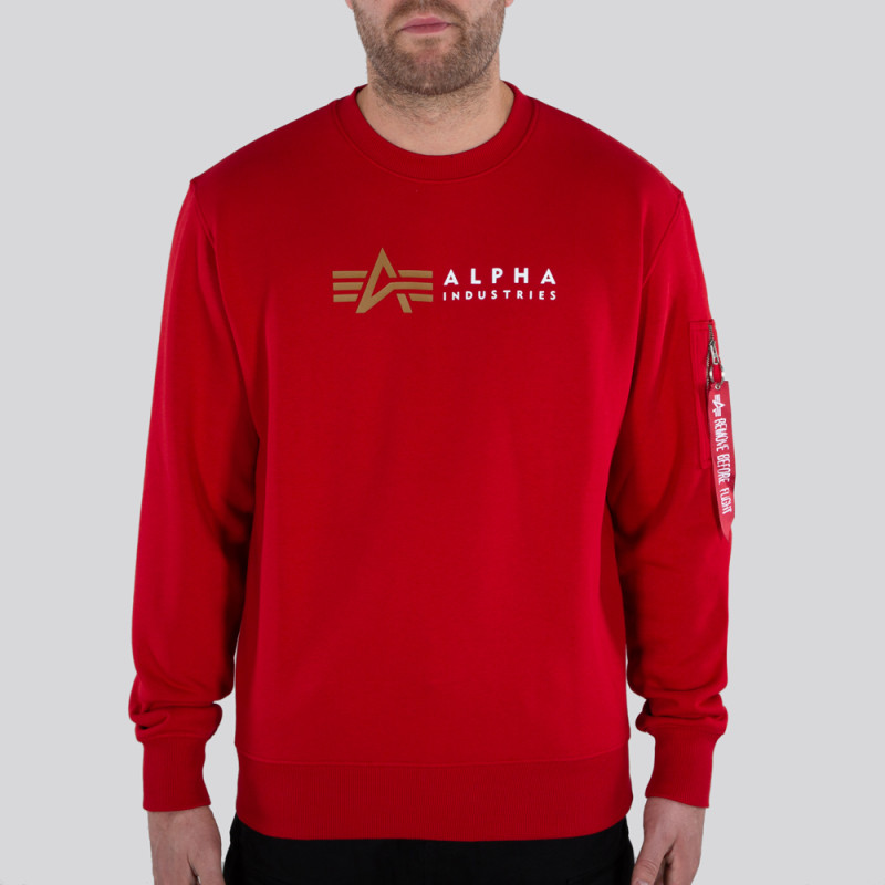 Alpha Label Sweater - speed red