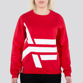 Side Logo Sweater Woman - speed red