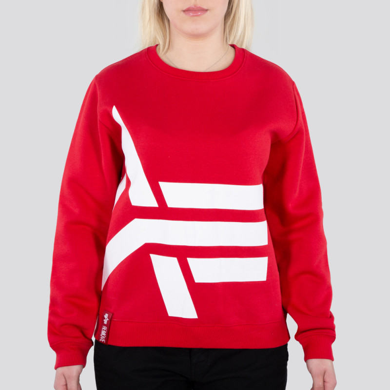 Side Logo Sweater Woman - speed red