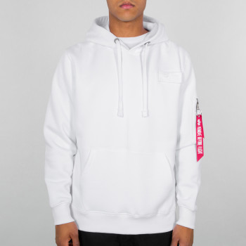 Red Stripe Hoody - white/red