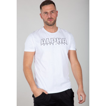 Alpha Embroidery Heavy T - white