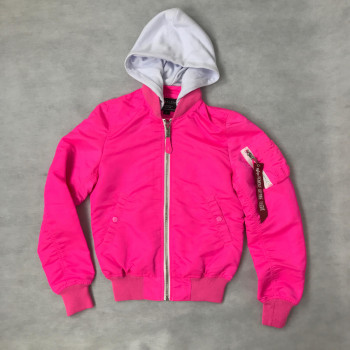 MA-1 Hooded Woman - neon pink