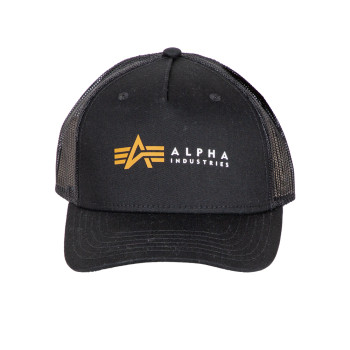 Alpha Label Trucker Cap - black