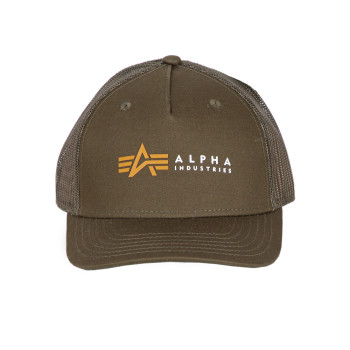 Alpha Label Trucker Cap - dark olive