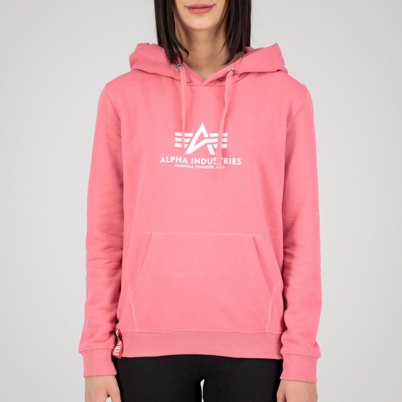 New Basic Hoody Woman - coral red