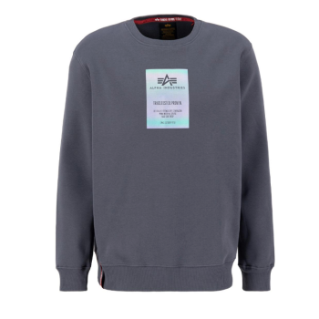 Rainbow Reflective Label Sweater - greyblack