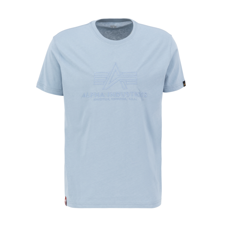Basic T Embroidery - greyblue