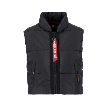 Puffer Vest Cropped Woman - black