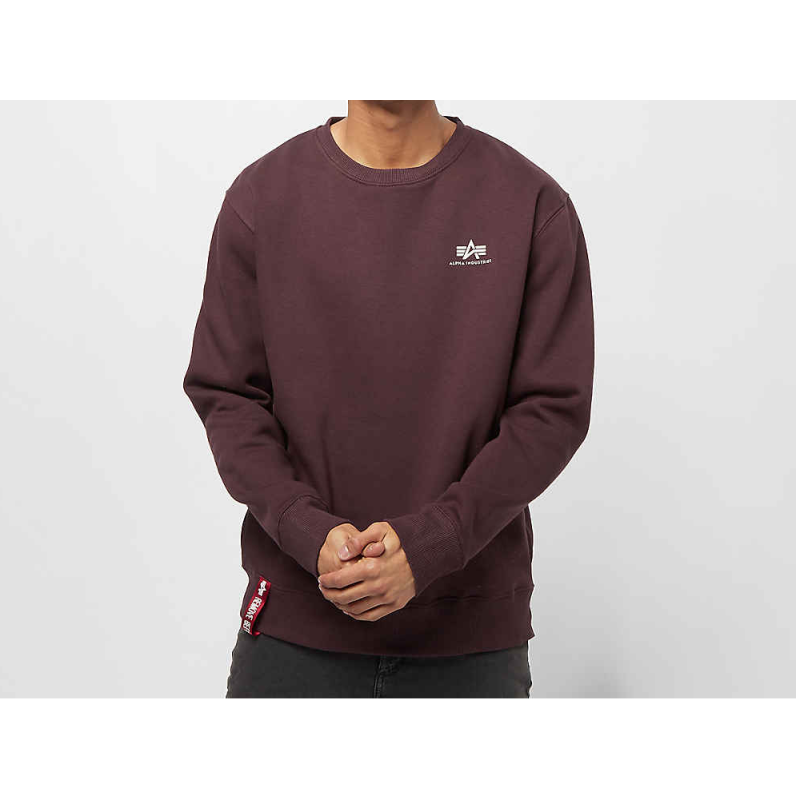 Basic Sweater Small Logo - deep maroon