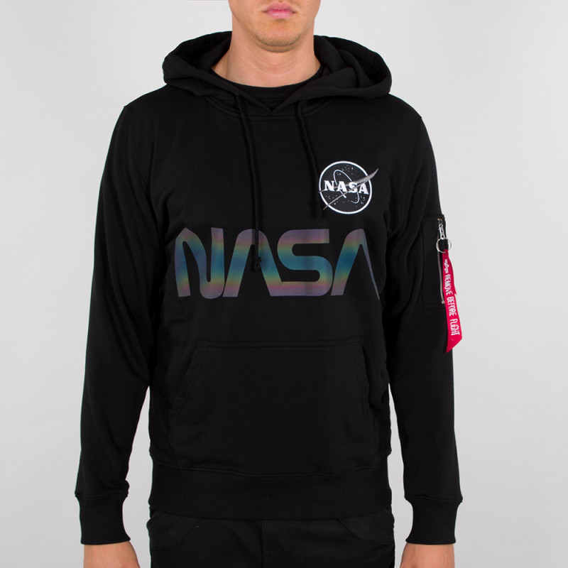 NASA Rainbow Reflective Hoody - black