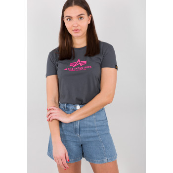 New Basic T Woman - greyblack/neon pink 