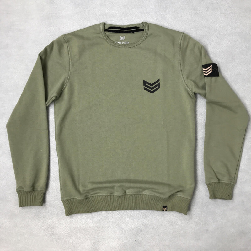 Rubber Logo Sweater - olive